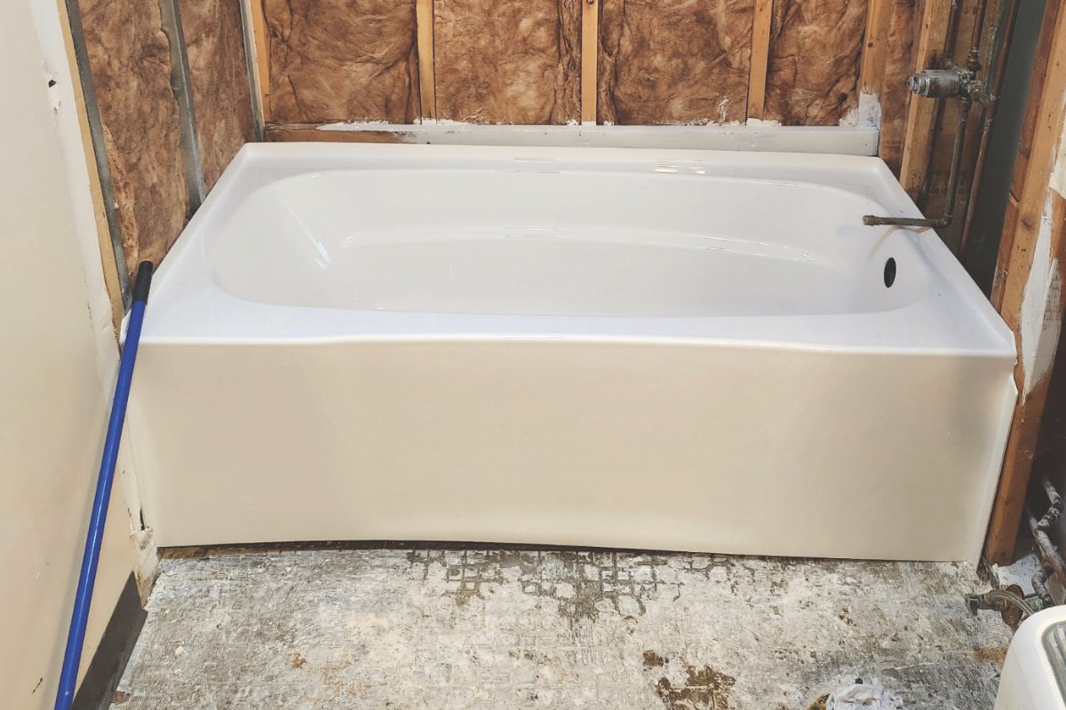 Stylish bathroom remodel with modern vanity and tile
